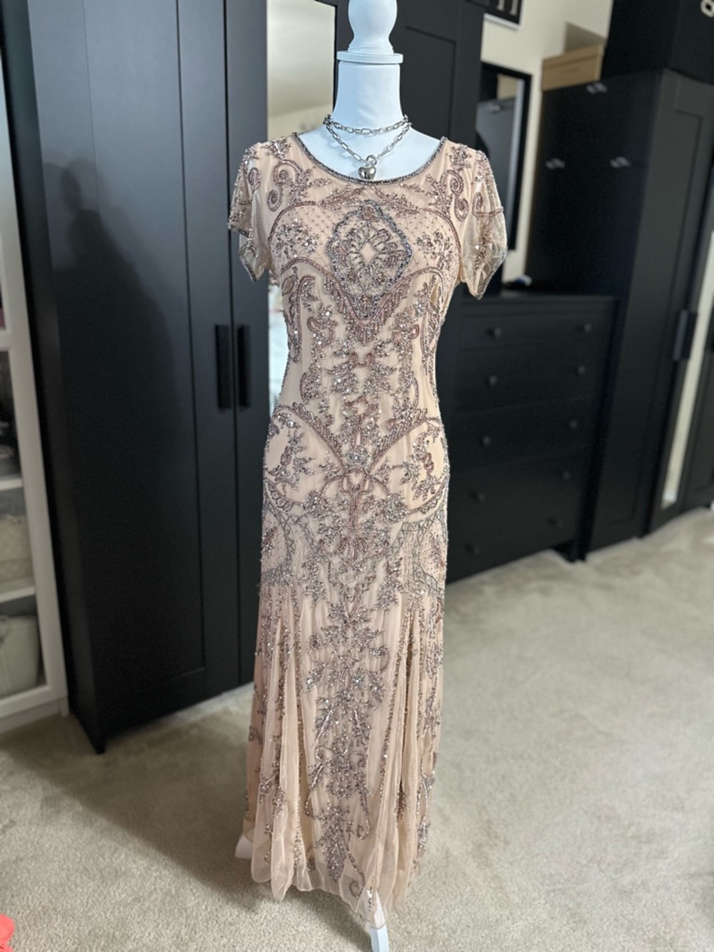 Pisarro Nights Formal Beaded Sequin Embroidered Gown 6